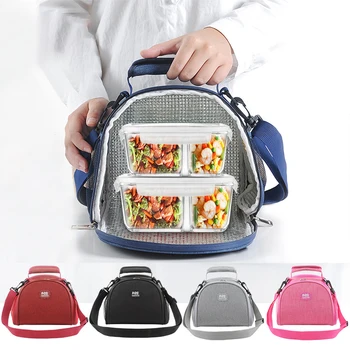 

Scrub One Shoulder Crossbody Insulation Pack Picnic Bento Student Insulated Lunch Box Bag Large Lunch Cooler Bag Beer Ice Pack