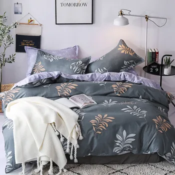 

Personality Fashion Bedding Set 3/4pcs Cute Flower Duvet Cover Fitted Sheets Flat Sheets Pillowcase A/B Pattern Fresh Pastoral