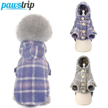 

pawstrip Plaid Dog Jacket Coat Small Dog Clothes Winter Cat Coat Soft Warm Puppy Coat Chihuahua Bulldog Pet Winter Clothing