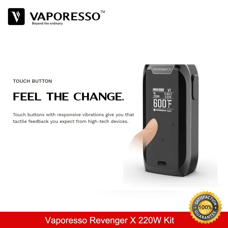 Испаритель Vaporesso Revenger X Kit 220 Вт TC бокс мод с баком для вейпа NRG 5 мл катушка GT4