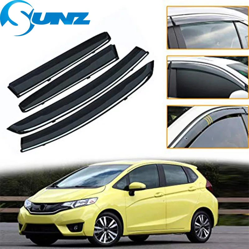 Боковых окон для Honda FIT JAZZ 2008 2009 2010 2011 2012 2013 хэтчбек двери козырек протектор защиту от дождя стайлинга автомобилей