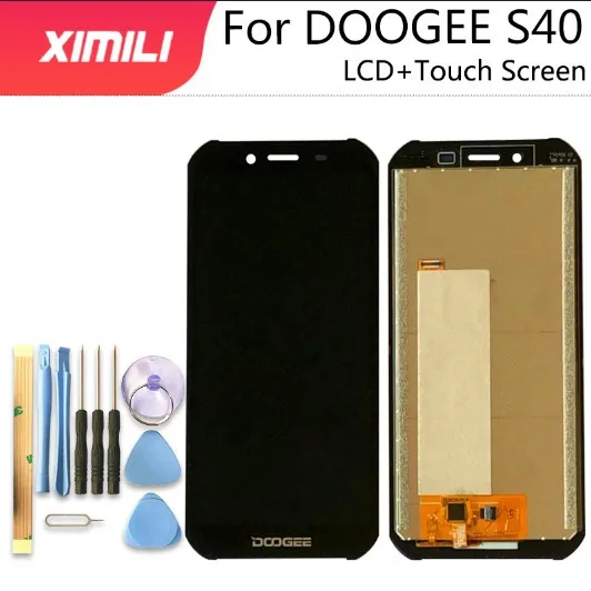 Goedkoop 100% Getest Nieuw Voor Doogee S40 Lcd scherm + Touch Screen Digitizer Vergadering 100% Originele Lcd + Touch Digitizer Voor s40 + Gereedschap + 3M