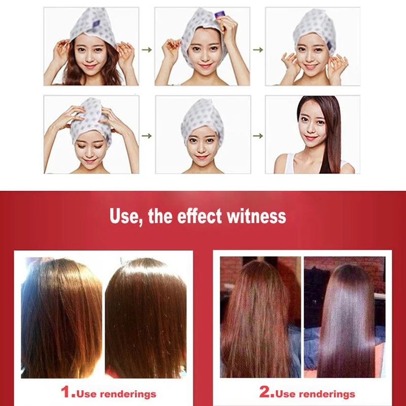 New 3pcs/lot Automatic Heating Steam Hair Mask For Hair Coarse, Dry, Split Ends Keratin Argan Oil Treatment New 3pcs/lot Automatic Heating Steam Hair Mask For Hair Coarse, Dry, Split Ends Keratin Argan Oil Treatment