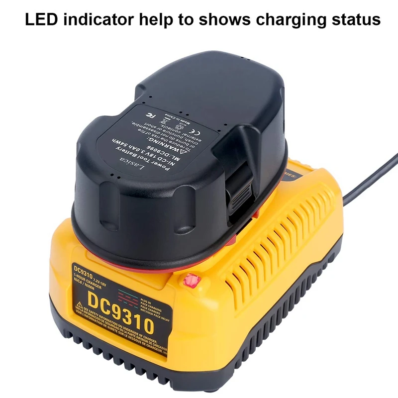 Dc9310 быстрое зарядное устройство для Dewalt 7,2 V-18 V Xrp Ni-Cd Ni-MH батарея Dc9096 Dc9098 Dc9099 Dc9091 Dc9071 De9057 Dw9096 Dw9094 Dw9072, U