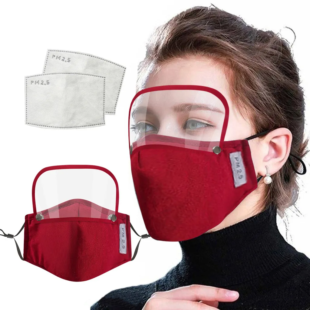cotton mask with eye shield