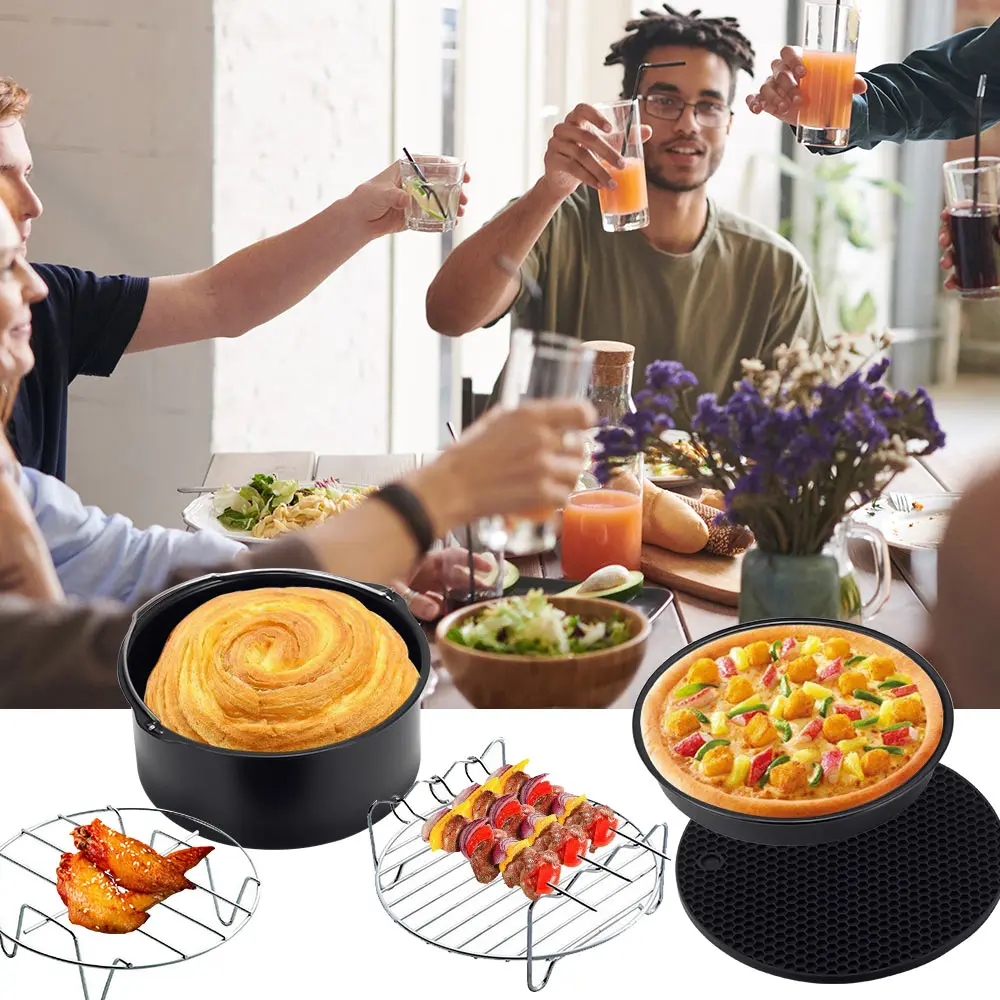 

Multifunctional Air Fryer Baking Basket Automatic Power-Off Baking Pizza Pancakes Air Fryer Accessories Outdoor Camping Tools