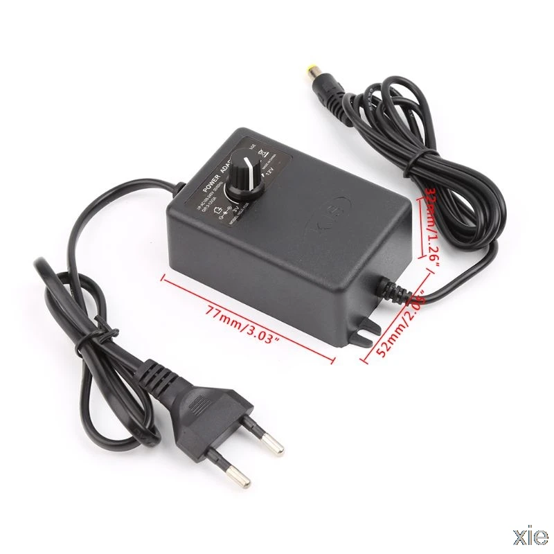 Регулируемый адаптер питания для контроллера скорости двигателя 3-12V 2A EU Plug