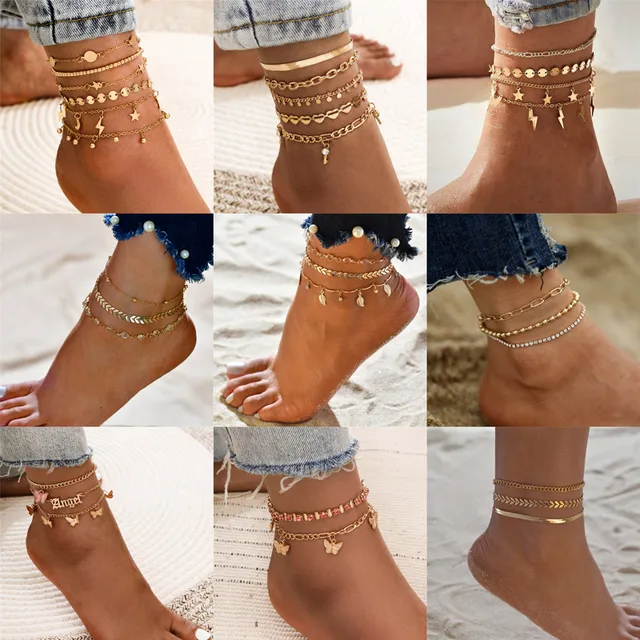 Boho Butterfly Charm Anklet Gifts for women