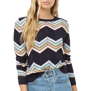 

Women Knot O-Neck Winter Sweater Pullover Long Sleeve Acrylic Knitwear Wave Stripe Top Blouse трикотажные кофты женские 30#
