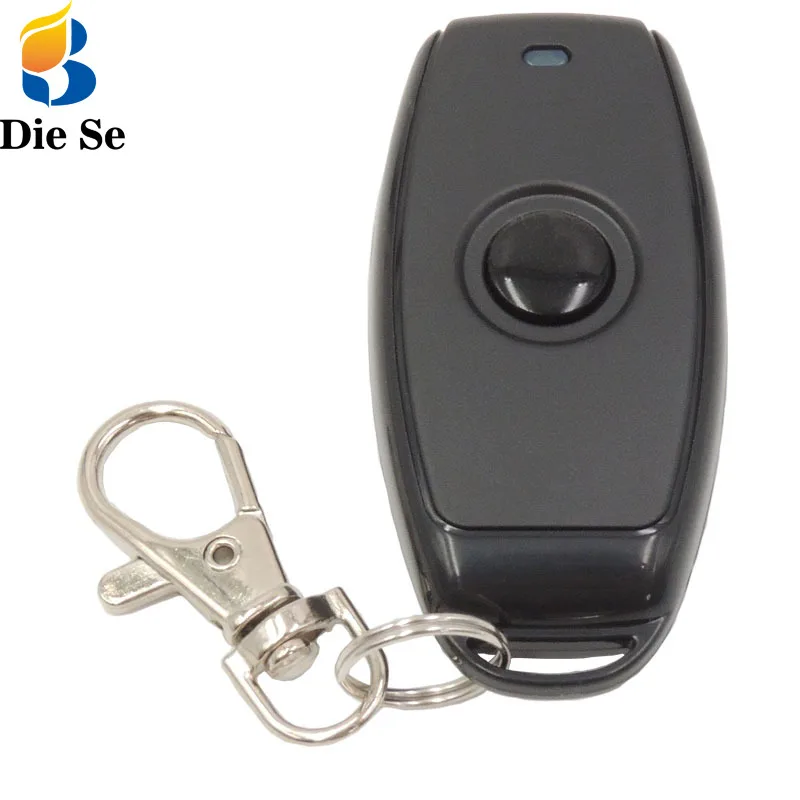 

DieSe RF Transmitter 433Mhz Wireless Remote Control 1527 Learning Code With battery For Lamp Simple Style 1 button only