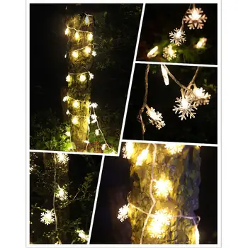 

LED Snowflake Shape Light String Fairy Lights Christmas Decoration 120CM