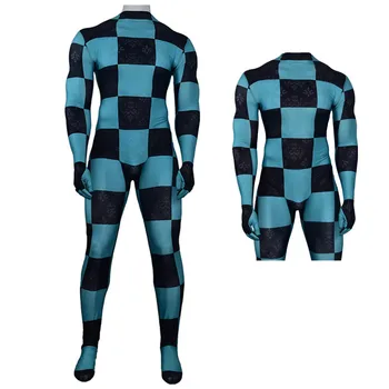 

Demon Slayer: Kimetsu no Yaiba Kamado Tanjirou Fullbody Zentai Suit cosplay Costumes Kids Adult men and women Jumpsuit Rompers
