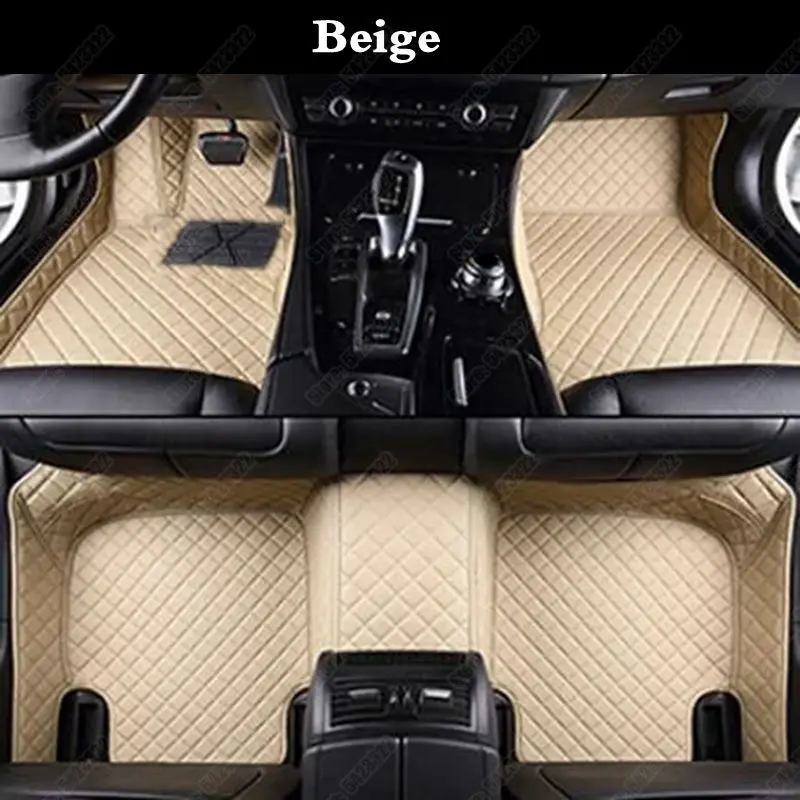Beige Кожаные автомобильные коврики для ног, автомобильные коврики для Isuzu, структура Interio, D-MAX, MU-X же, авто ковровое покрытие, коврик для ног, автомобильный коврик - Название цвета: Beige