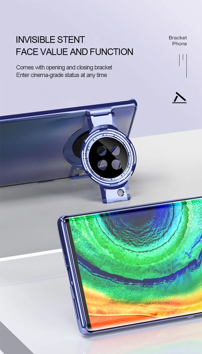 Для HUAWEI mate 30 Pro Чехол с покрытием Ультра тонкий прозрачный жесткий с наручные часы Магнитный кронштейн модный бренд защитный чехол