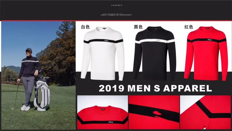 KMen спортивная одежда с длинными рукавами гольф свитер 3 цвета одежда для гольфа s-xxl выбрать повседневная одежда для гольфа