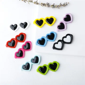 

30Pcs Mixed 41X18mm Sunglasses Resin Decoration Crafts Flatback Cabochon Embellishments For Scrapbooking Cute DIY Accessories