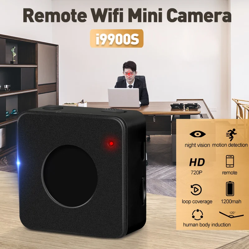Беспроводная Смарт wifi HD камера 120 ° широкоугольный Водонепроницаемый wifi мини-камера с сигнализацией с ночным видением P2P датчик движения ИК