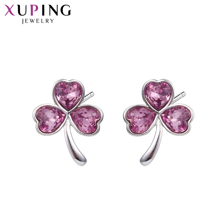 Xuping Earrings Lucky Style Crystals from Swarovski Beautiful Plant's Shape Jewelry Women Best Gifts S142.3-96123