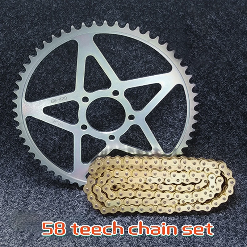

Suitable for SUR-RON LIGHT BEE X Special Tooth Plate 58 Tooth Large Sprocket Wheel + Matching Oil Seal Chain Set SURRON Kits