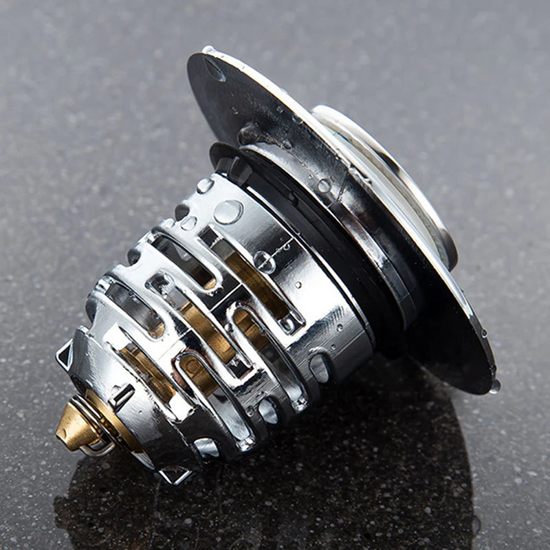 Universal Copper Pop-Up Bounce Core Basin Drain Filter Hair Catcher Deodorant