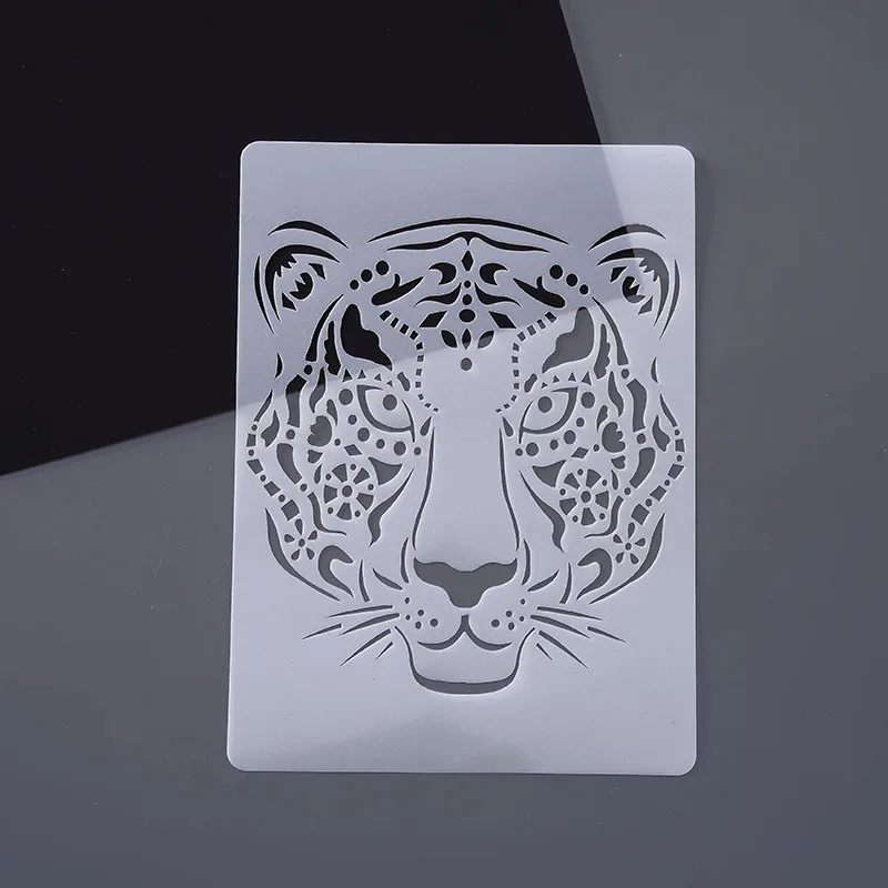 Tiger BalleenShiny живопись детские игрушки Трафаретный шаблон DIY Скрапбукинг раскраска Тигр Лев Слон линейка детские развивающие игрушки - Цвет: Tiger