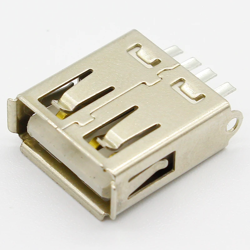 Nieuwe 10Pcs Type Een Vrouwelijke Usb 4 Pin Plug Socket Connector Met Zwarte Plastic Cover