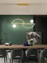 Plafonnier LED avec télécommande, design nordique Simple, éclairage d'intérieur, luminaire décoratif de plafond, idéal pour une table à manger ou un restaurant, 110/220V