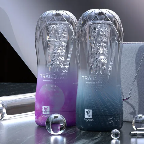 Soft Masturbator Cup  Pussy Sex Toys Transparent Vagina Adult Endurance Exercise Sex Products Silicon Vacuum  Cup for Men sw