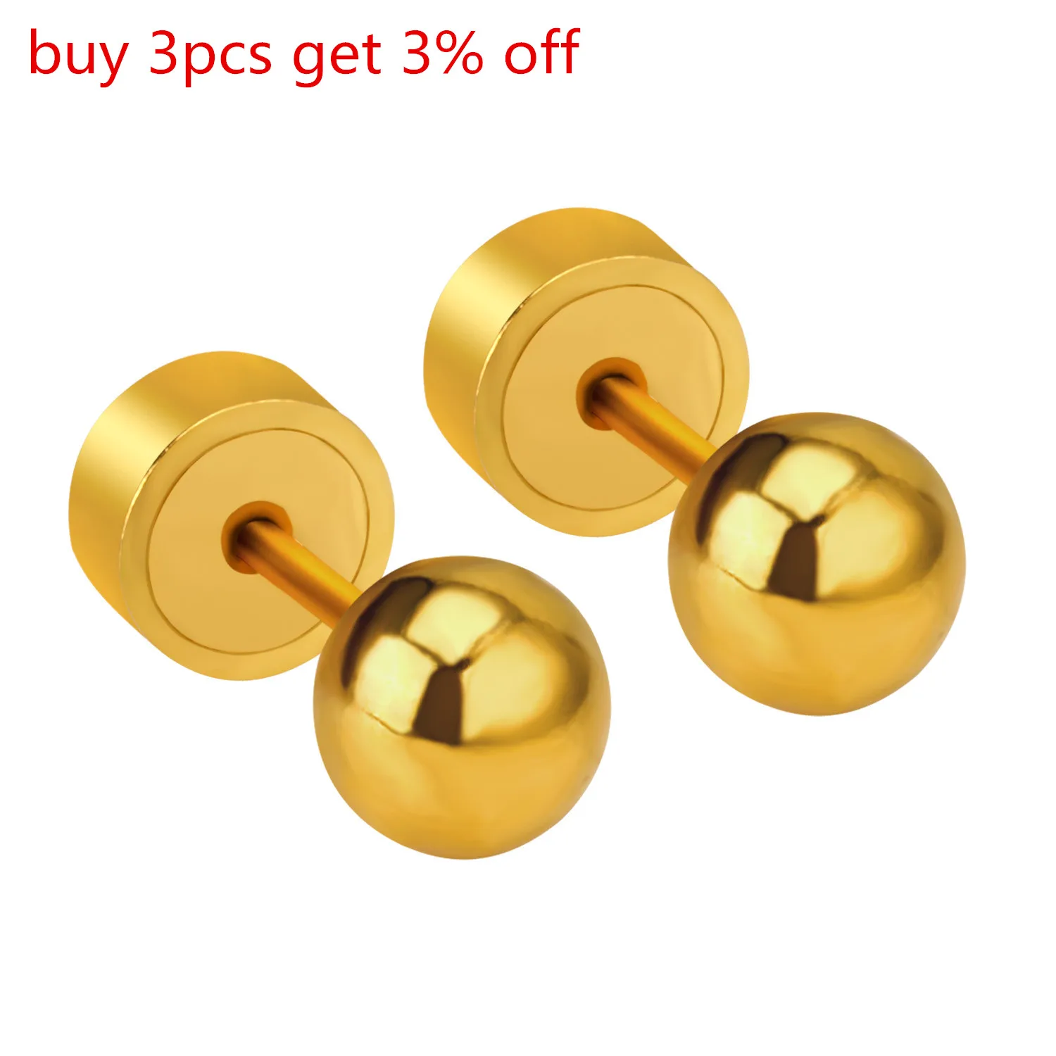 LUXUSTEEL мужские серьги размер 3 мм 4 5 круглый шар титановая сталь гвоздики Collier Party