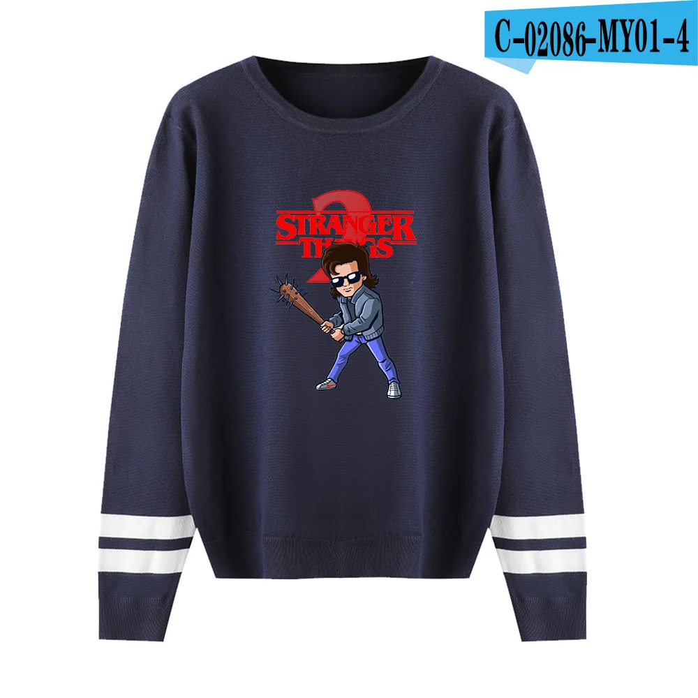 navyblue Повседневные новые странные вещи свитер для мужчин/женщин Новая мода Осень Harajuku круглый воротник странные вещи круглый вырез синие повседневные топы - Цвет: navyblue