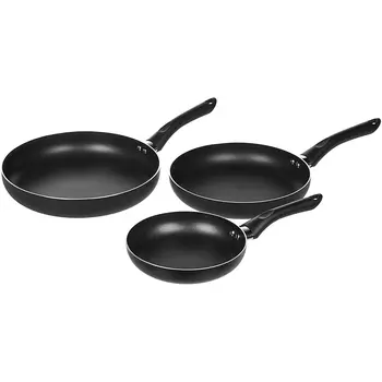 

AmazonBasics - Set of 3 pans with non-stick coating, 20 cm, 25 cm and 30 cm cookware