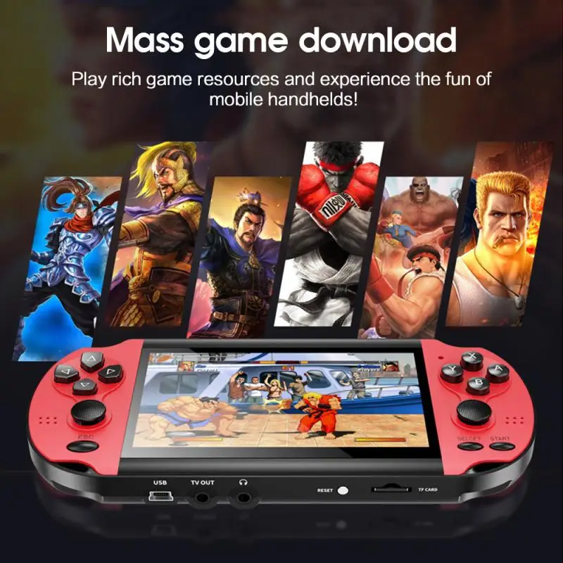 Handheld Game Console Nostalgic 4.3 Inch HD Large Screen 8G Double-rocker Classic Retro Mini MP5 Video | Электроника