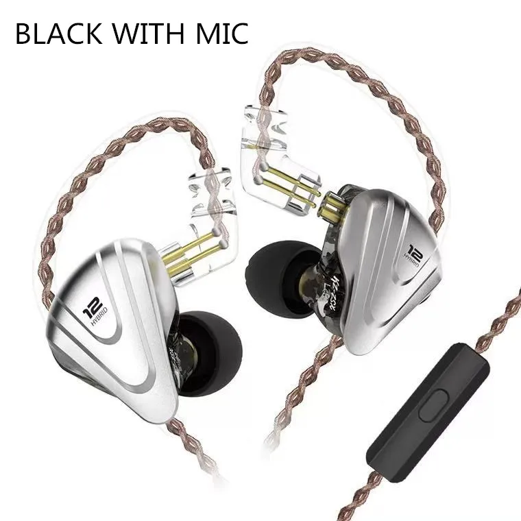 KZ ZSX Терминатор 5BA+ 1DD 12 блок гибридные наушники-вкладыши HIFI металлическая гарнитура Музыка Спорт ZS10 PRO AS12 AS16 ES4 ZSN PRO DMG DMS - Цвет: zsxblack with mic