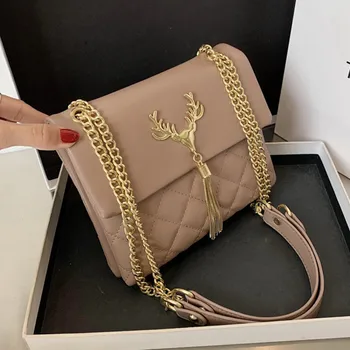

Diamond pattern Crossbody Bags For Women 2020 new Elegant With tassels Lady Shoulder bags Handbags Female Chain Cross Body Bag
