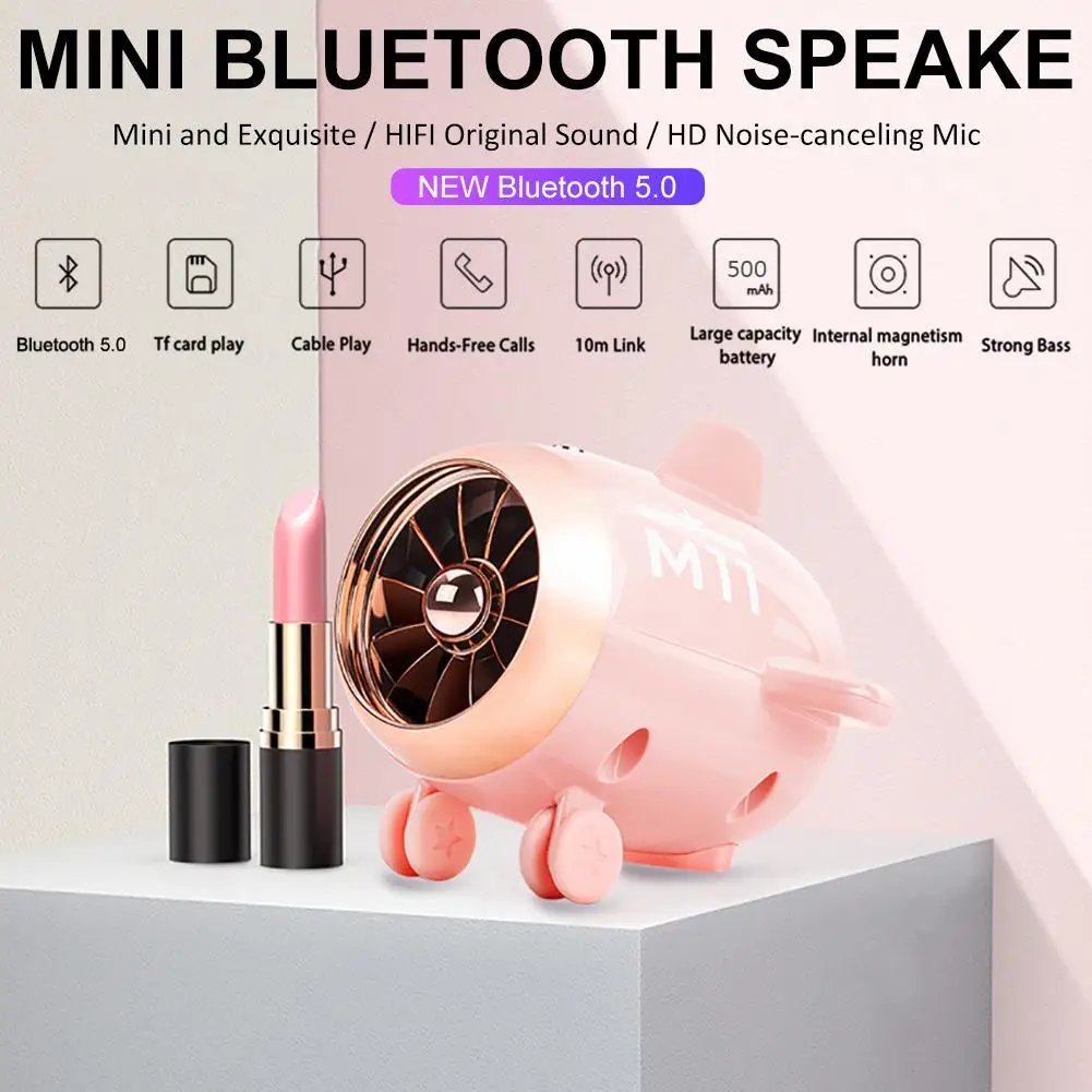 Мини беспроводной Bluetooth 5,0 динамик 3D окружающий звук стерео плеер многофункциональный красочный с HD Шум-canseling Mic