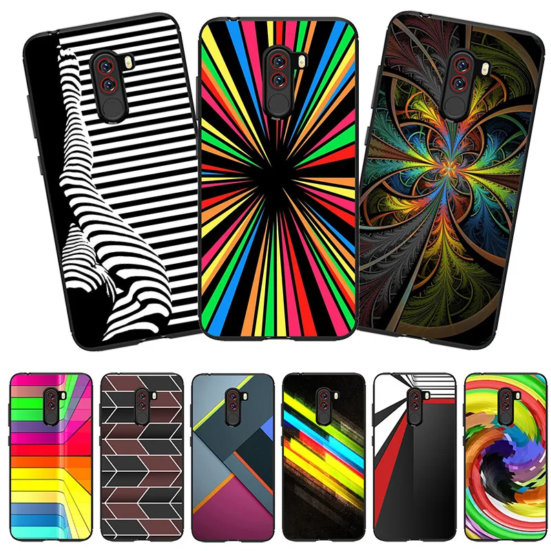 Fashion stripe Phone Case Cover For Xiaomi Pocophone F1 Mi 9T 9 8 SE A2 Lite Redmi K20 Note 6 7 Pro 7A |