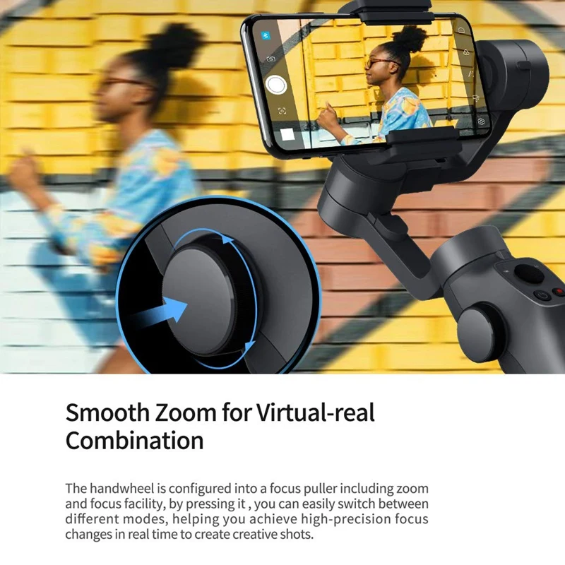 Capture 2 3-Axis Handheld Gimbal Stabilizer for Gopro 4 5 6 7 Action Camera Ios Andriod Smartphone