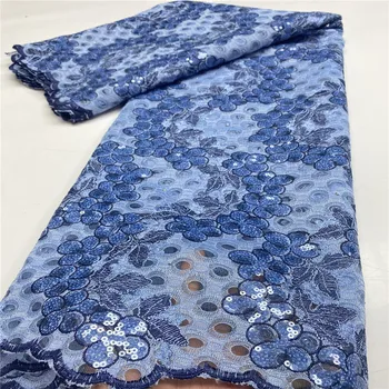 

Latest french nigerian velvet lace fabrics 2020 high quality handmade sequins lace african velvet fabric for wedding party