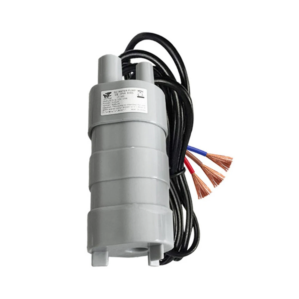 Gray bare line YIMAKER DC12V Бесщеточный погружной насос 5 м 600л/ч для солнечной рыбы пруд фонтан три провода высокого давления микро мотор водяной насос - Напряжение: Gray bare line