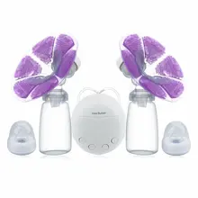 Двойной Электрический молокоотсос с молочной бутылкой для младенцев USB BPA бесплатно Грудное вскармливание автоматический массаж послеродовой молокоотсос