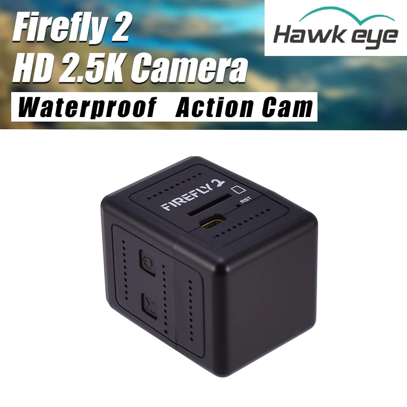 

Hawkeye Firefly Micro Action Cam 2 Mini FPV Camera HD 2.5K Waterproof Diagonal 160 Degree for RC Racing Drone Aerial Photography
