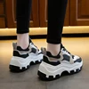 Las mujeres zapatillas de deporte de moda de zapatos de suela gruesa mujer de encaje de malla plataforma vulcanizar zapatos calzado informal blanco zapatos ► Foto 2/6