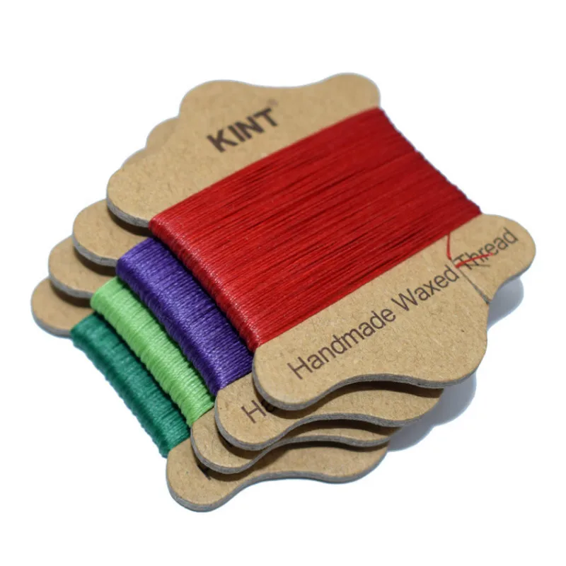 

10pcs/lot 0.45mm 20m Round Wax Line Waxed Thread Wire Hand Sewn Leather Handbag Sofa Jacket Nylon Thread Craft