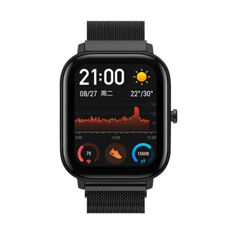 Металлический магнитный браслет ремешок для часов Huami Amazfit GTS/GTR 42 мм часы