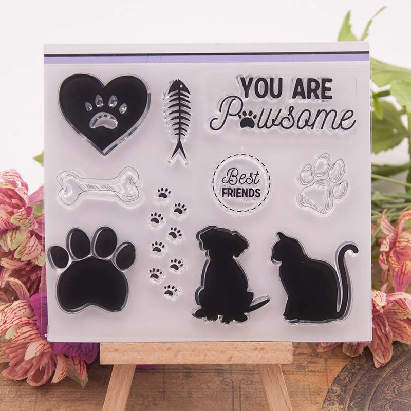 

Dogs and Cat Ship Transparent Silicone Stamp, Children Diy Handmade Scrapbook Photo Album Decor Soft Stamps | T1369