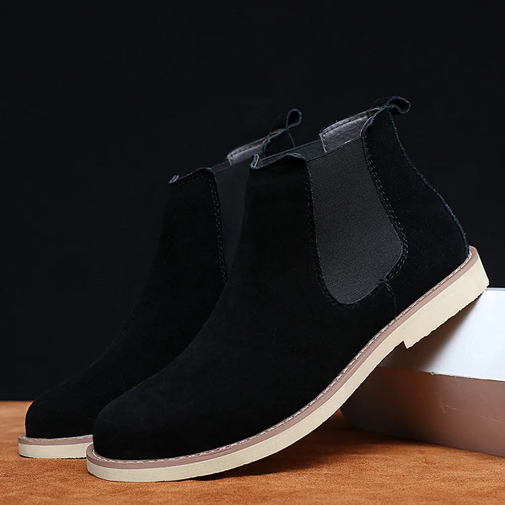 Мужская обувь; модные ботинки; zapatos de hombre; модные мужские ботинки с острым носком в стиле ретро; замшевые матовые рабочие ботинки