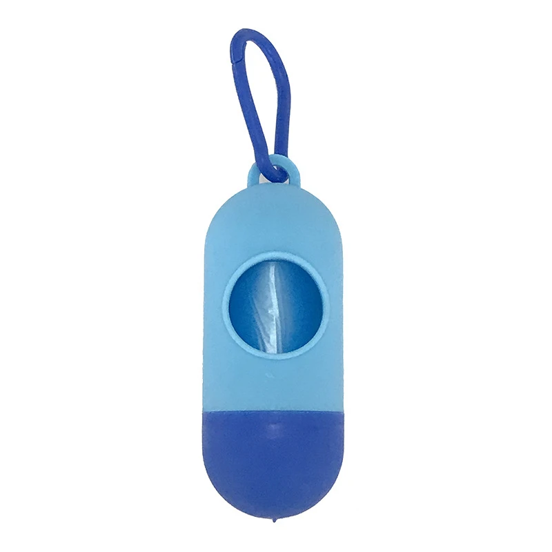 light blue 1 предмет; Новинка; таблетки Форма корм для питомцев, собаки мешок диспенсер отходов мусорные мешки с кошка собака отходов мешок корма для собак мусорное ведро моющие средства - Цвет: light blue