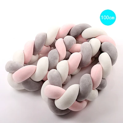 Color mixing 1m Детская Кроватка Забор нордический узел новорожденная кровать бампер детская кроватка защитная накладка 1 м/2 м/3 м длинная завязанная тесьма узел Подушка кроватка украшение интерьера - Цвет: Color mixing 1m