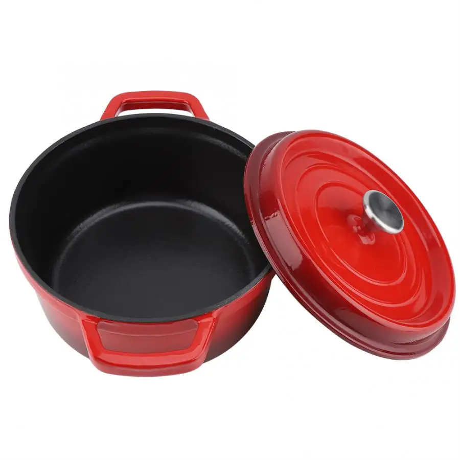 

Multi-purpose Cookware Enameled Non-stick Cast Iron Cookware Oven Pot with Dual Handles Kitchen cooking pots