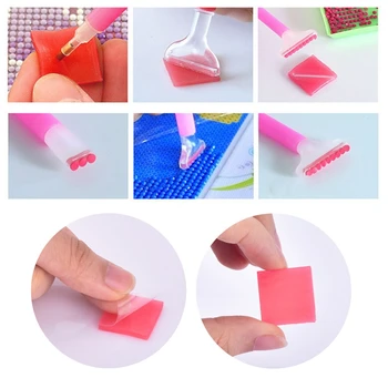 

Hot Sale 500Pc DIY Diamond Painting Accessories Clay Tools Embellished Rhinestone 2 x 2 Cm Drilling Mud Accessories